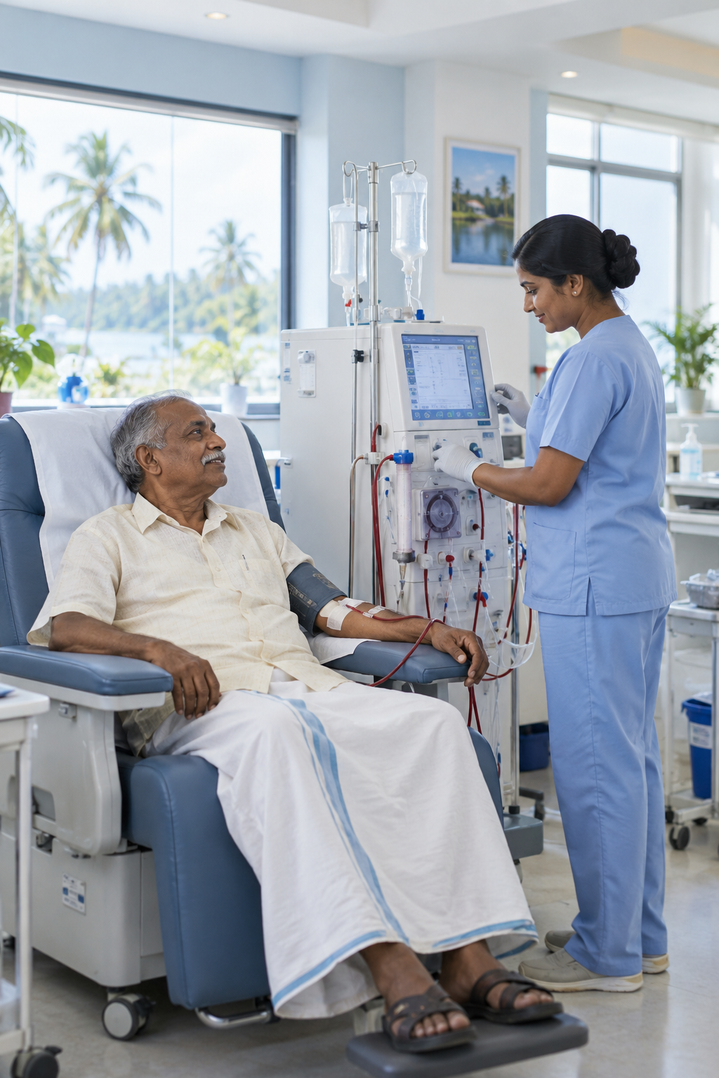 AI illustration of dialysis care